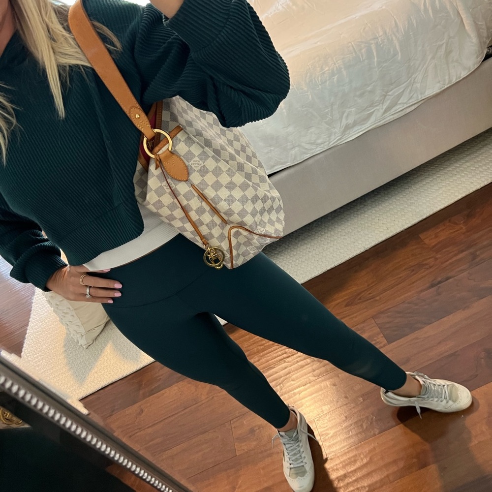 LOUIS VUITTON Damier Azur Delightful PM Shoulder Bag — used condition